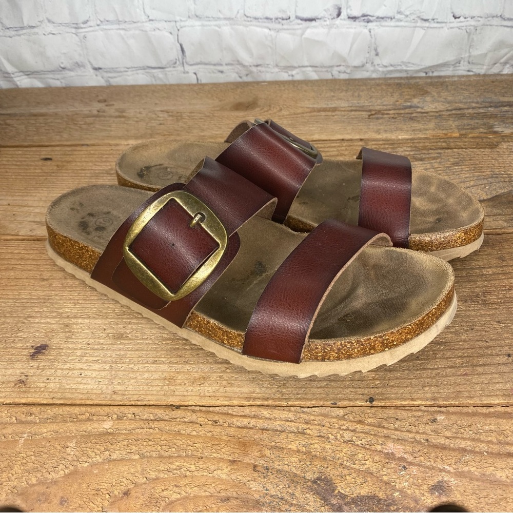 Björndal Women’s Big Buckle Candace Slip On Sandals Size 10
